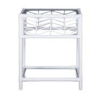 Hanoi 55cm Rattan Bedside Table White