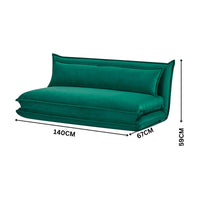 Happy Folding Sofa Bed Double Green