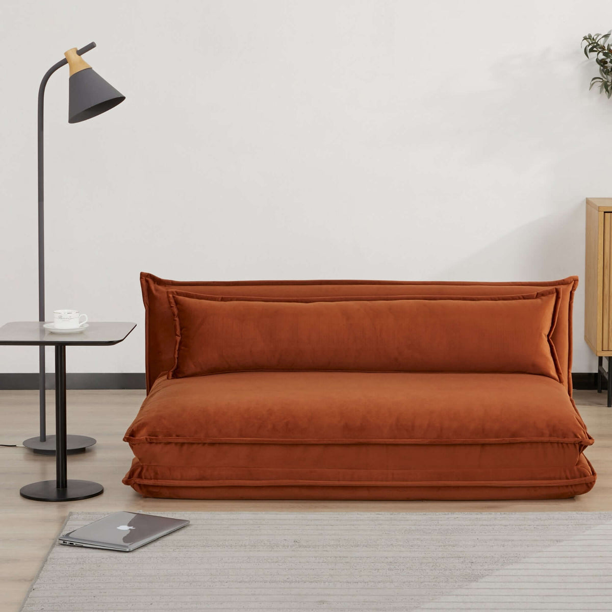 Happy Folding Sofa Bed Double Orange