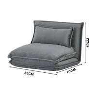 Happy Folding Sofa Bed Single Grey