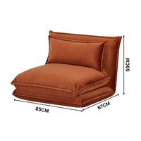 Happy Folding Sofa Bed Single Orange