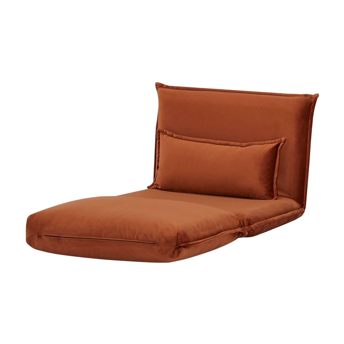 Happy Folding Sofa Bed Single Orange