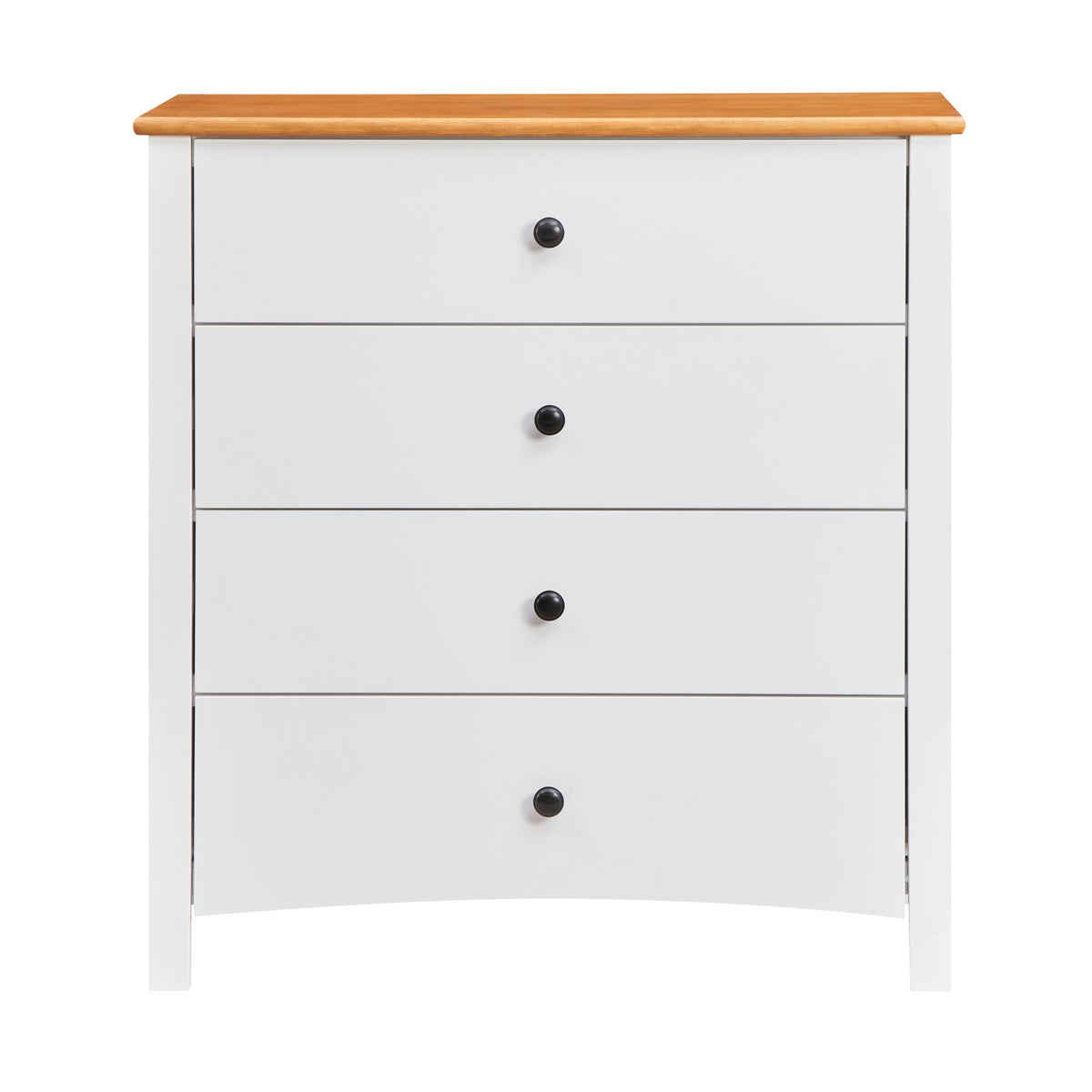 Harbourview 4pc Set Queen Bedroom Suite Bed Frame Bedside Table Tallboy Brown White