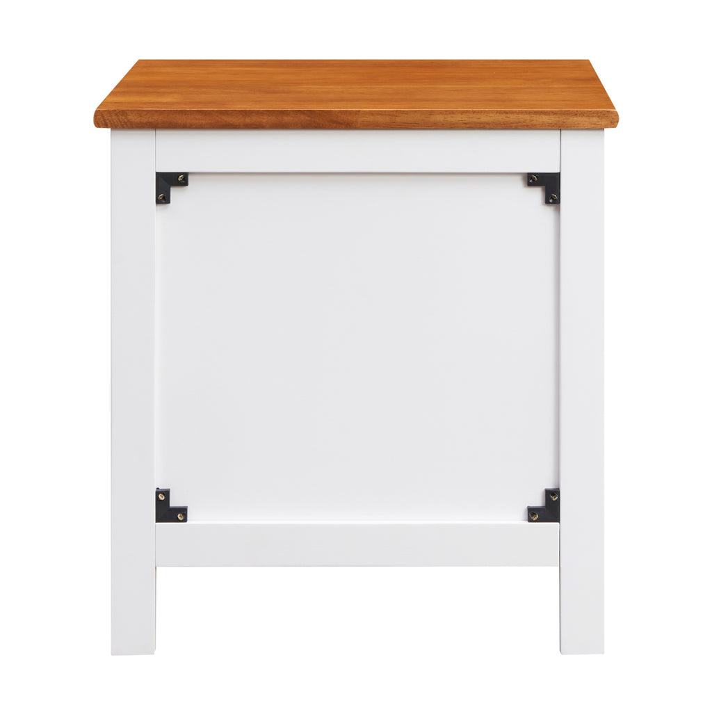 Harbourview Bedside Table Brown White