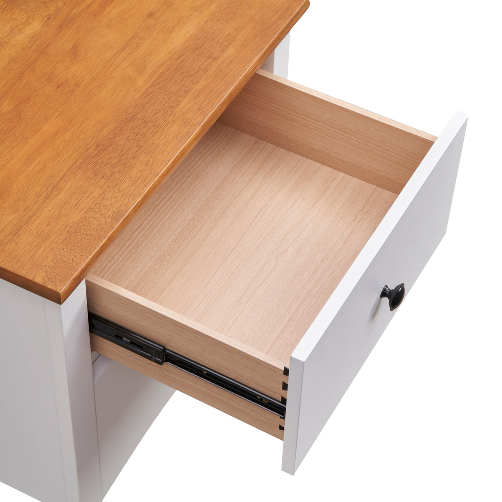 Harbourview Bedside Table Brown White