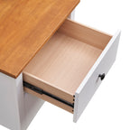 Harbourview Bedside Table Brown White