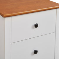Harbourview Bedside Table Brown White