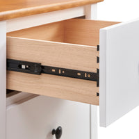 Harbourview Bedside Table Brown White