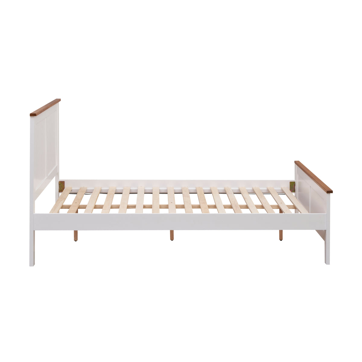 Harbourview Double Bed Frame Brown White