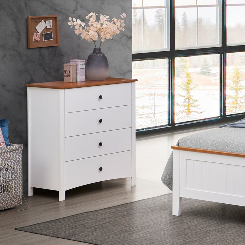 Harbourview Tallboy Table Brown White