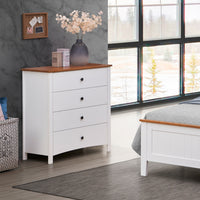Harbourview Tallboy Table Brown White