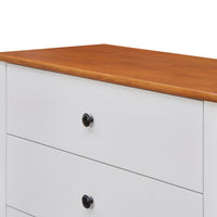 Harbourview Tallboy Table Brown White
