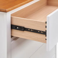 Harbourview Tallboy Table Brown White