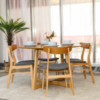 Harry 120cm 4 Seater Round Dining Table - Oak