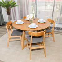 Harry 120cm 4 Seater Round Dining Table - Oak