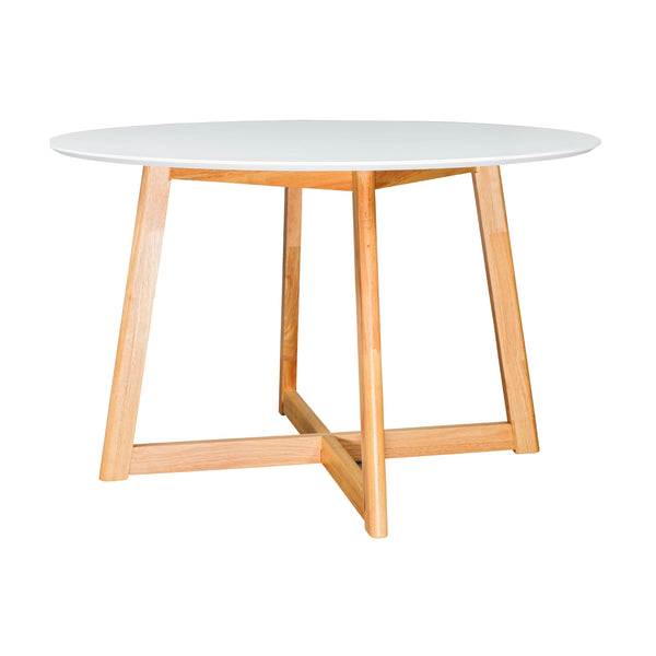 Harry 120cm 4 Seater Round Dining Table - White