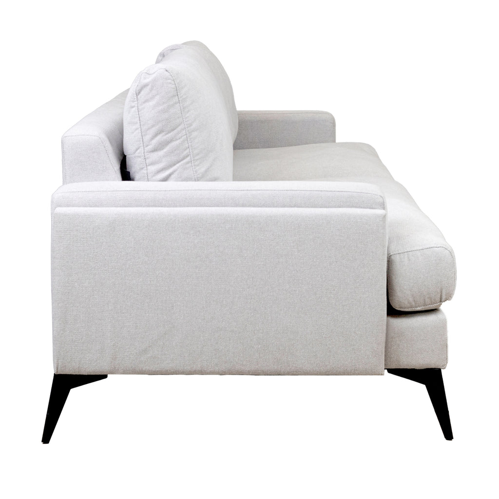 Harry 3 Seater Fabric Sofa Light Grey