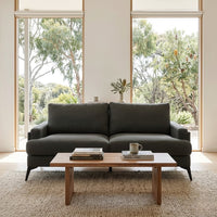 Harry 2 Seater Fabric Sofa Dark Grey