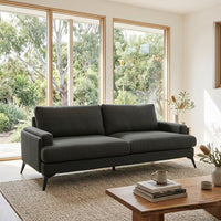 Harry 3 Seater Fabric Sofa Dark Grey