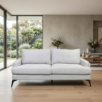 Harry 2 Seater Fabric Sofa Light Grey