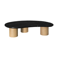 Harvey 77cm Marble Coffee Table Medium Black