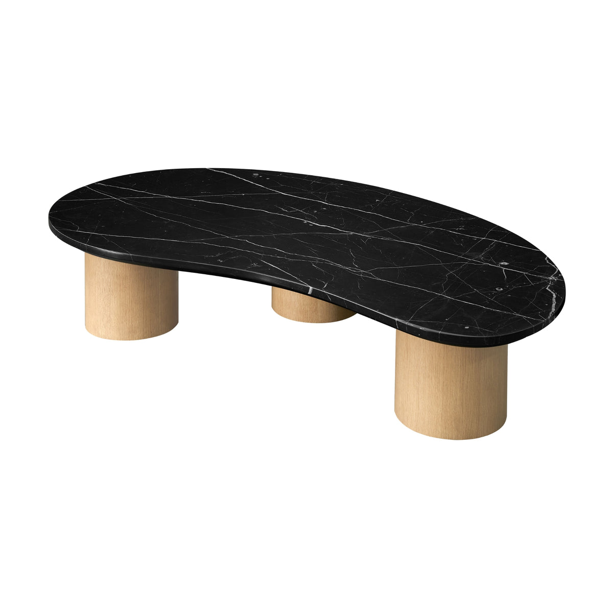 Harvey 77cm Marble Coffee Table Medium Black