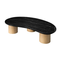 Harvey 77cm Marble Coffee Table Medium Black