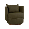 Havana Occasional Arm Chenille Chair Olive