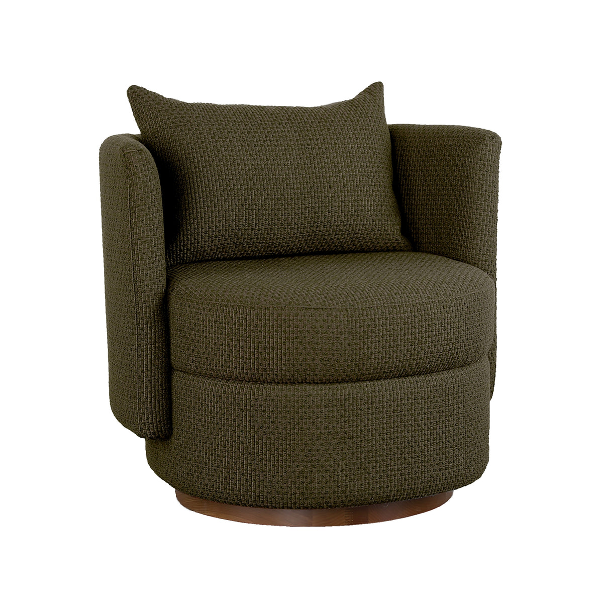 Havana Occasional Arm Chenille Chair Olive