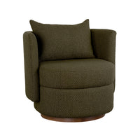 Havana Occasional Arm Chenille Chair Olive