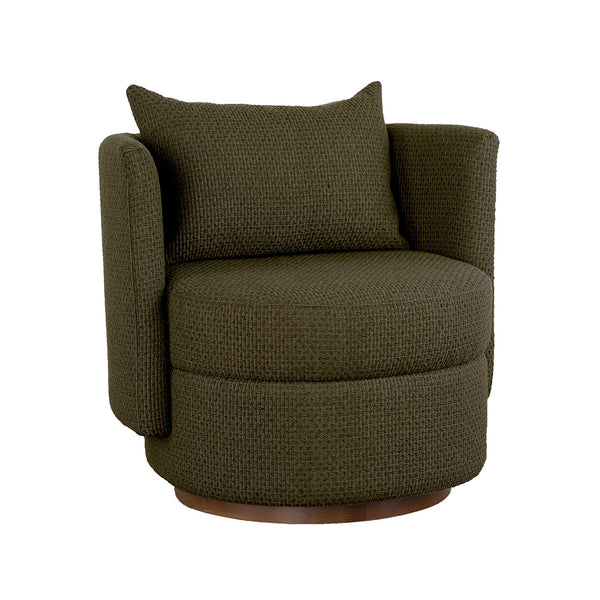 Havana Occasional Arm Chenille Chair Olive