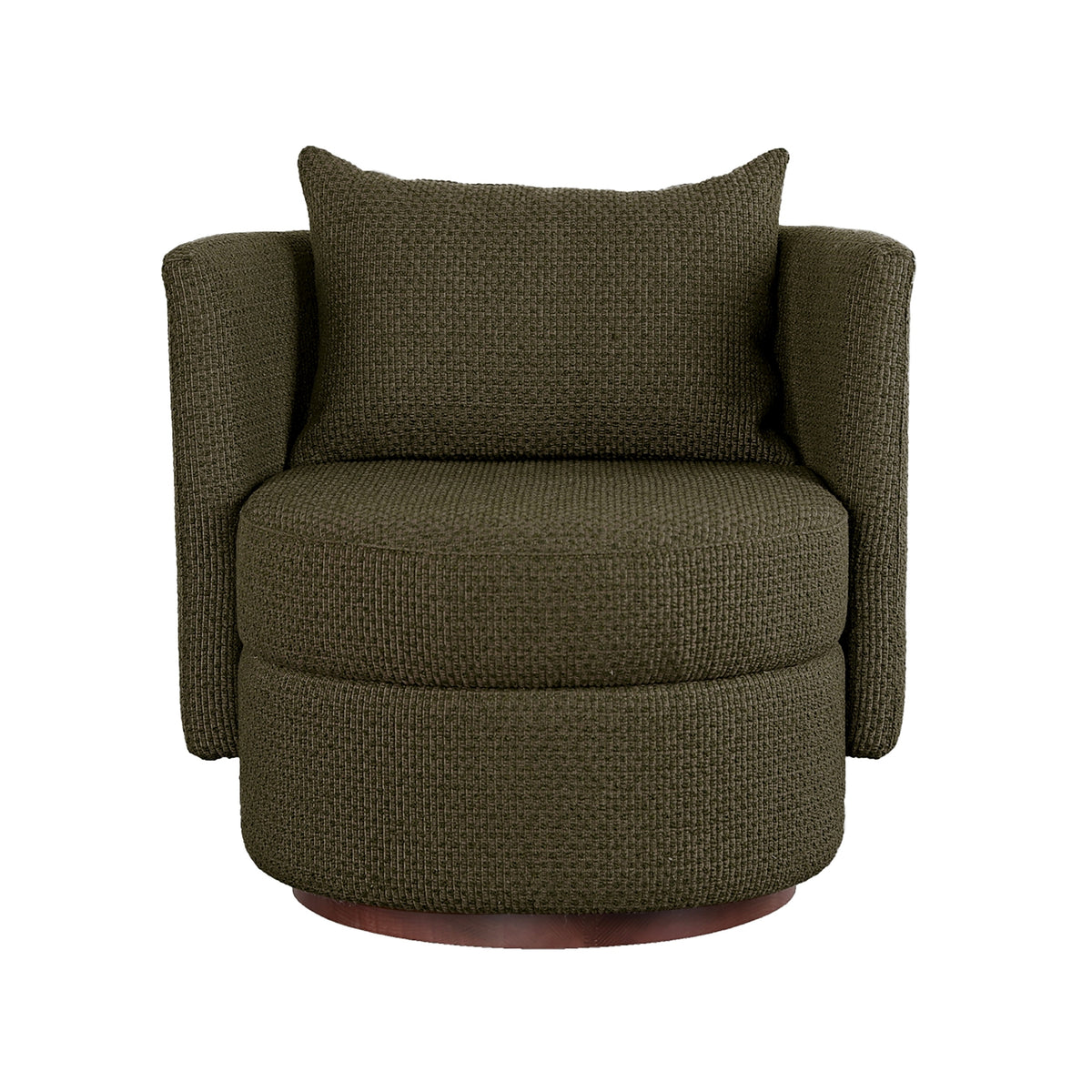 Havana Occasional Arm Chenille Chair Olive