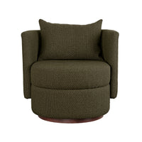 Havana Occasional Arm Chenille Chair Olive