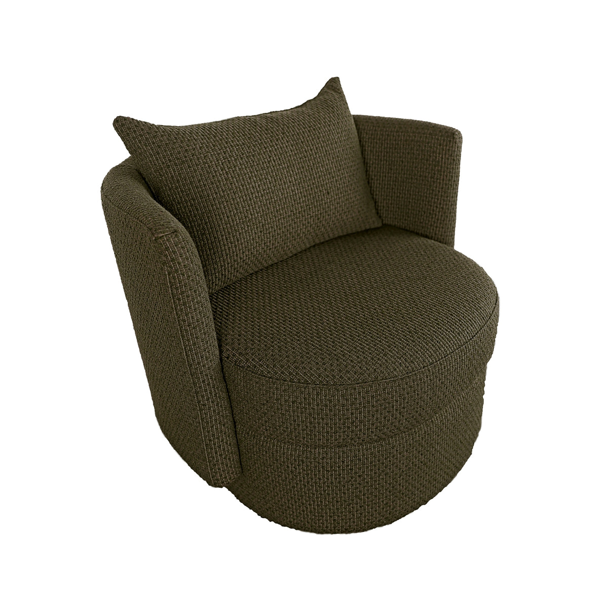 Havana Occasional Arm Chenille Chair Olive