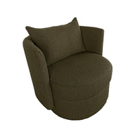 Havana Occasional Arm Chenille Chair Olive