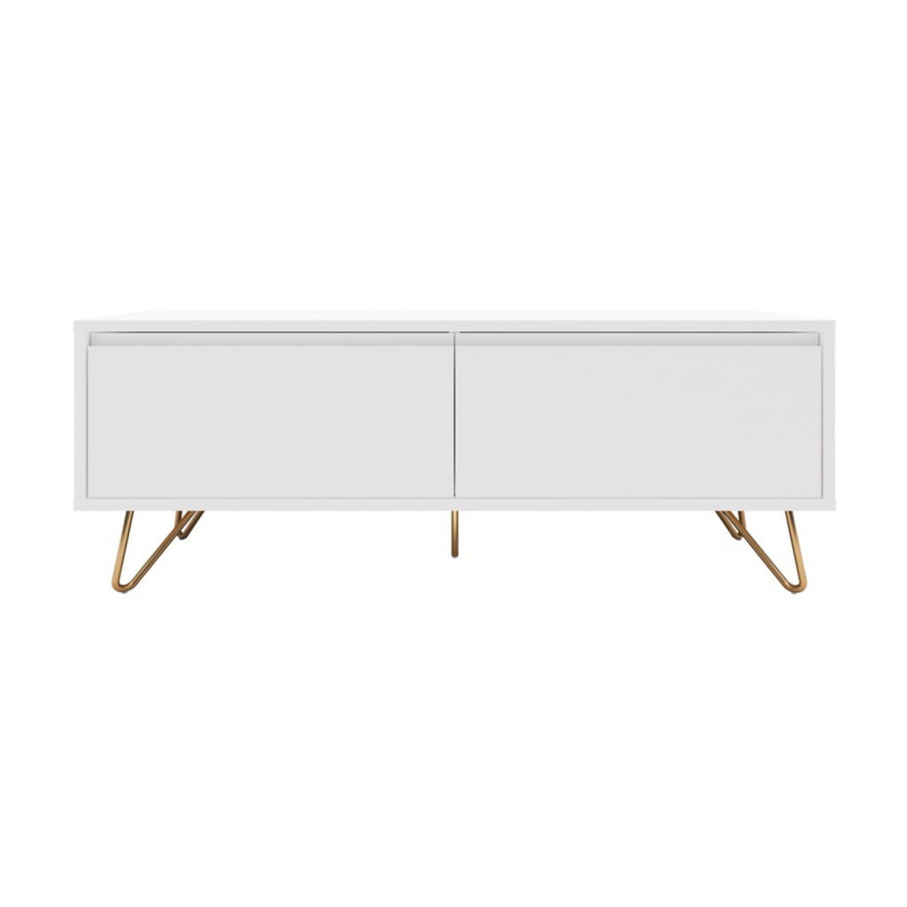 Hawea 150cm ETU Entertainment TV Unit White, front view on a white background
