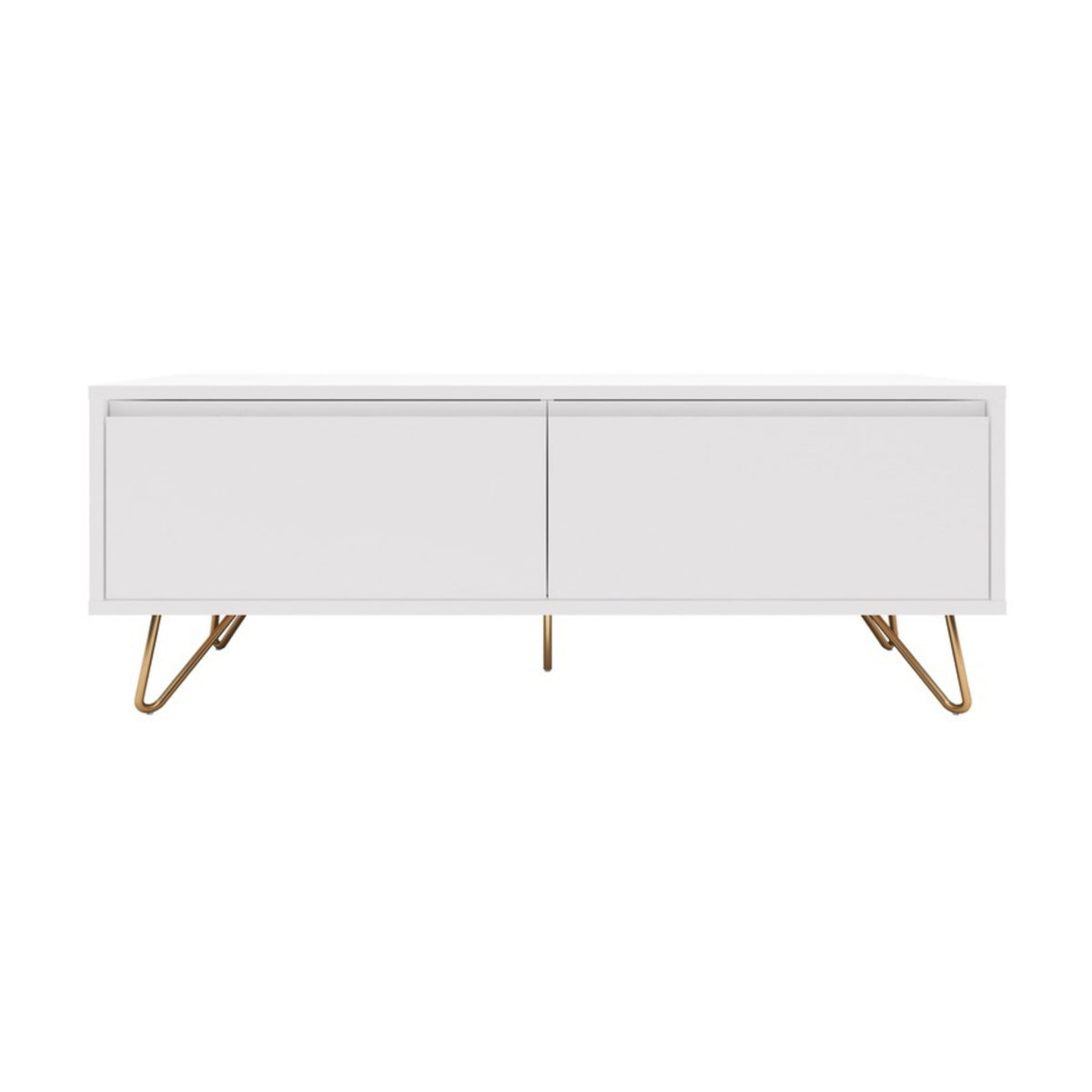 Hawea 150cm ETU Entertainment TV Unit White, front view on a white background