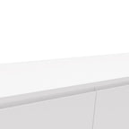 Hawea 150cm ETU Entertainment TV Unit White, close-up of the top edge and handle-free fronts
