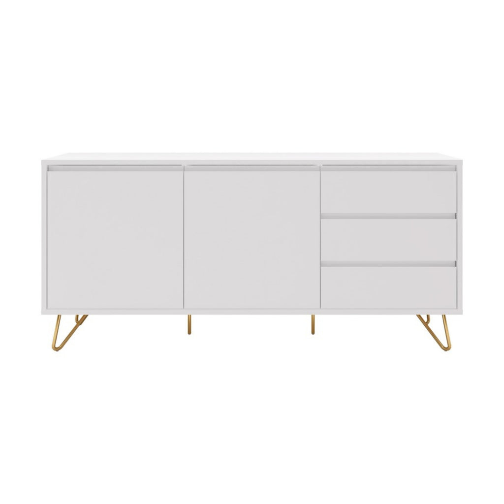 Hawea 150cm Sideboard Buffet Table White, front view on a white background