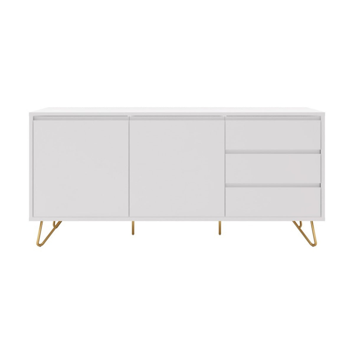 Hawea 150cm Sideboard Buffet Table White, front view on a white background