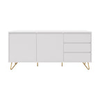 Hawea 150cm Sideboard Buffet Table White, front view on a white background