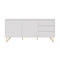 Hawea 150cm Sideboard Buffet Table White, front view on a white background