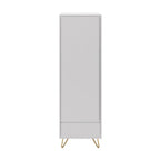 Hawea 60cm 1 Door Wardrobe White, front view on a white background