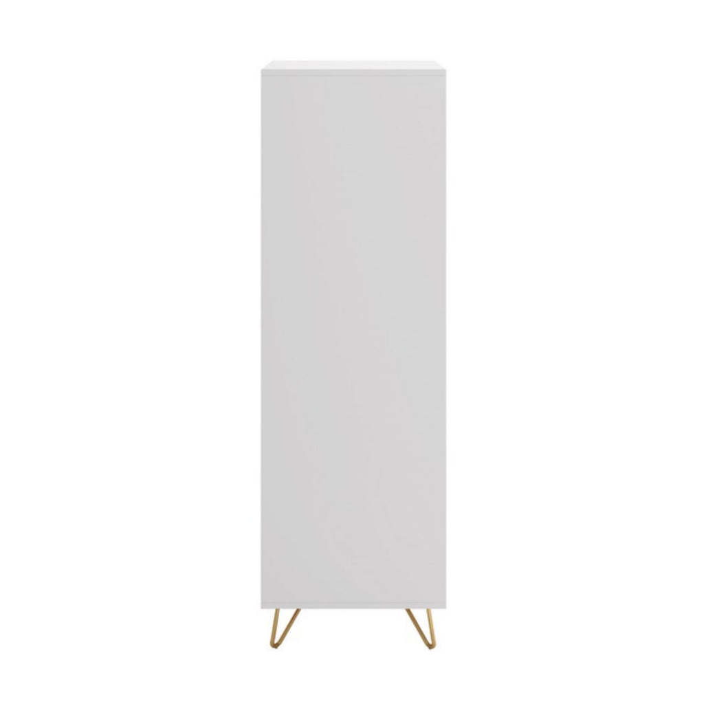 Hawea 60cm 1 Door Wardrobe White, rear view