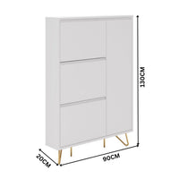 Hawea 90cm Shoe Cabinet White — dimensions diagram