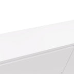 Hawea 90cm Shoe Cabinet White, close-up of the top edge