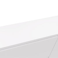 Hawea 90cm Shoe Cabinet White, close-up of the top edge