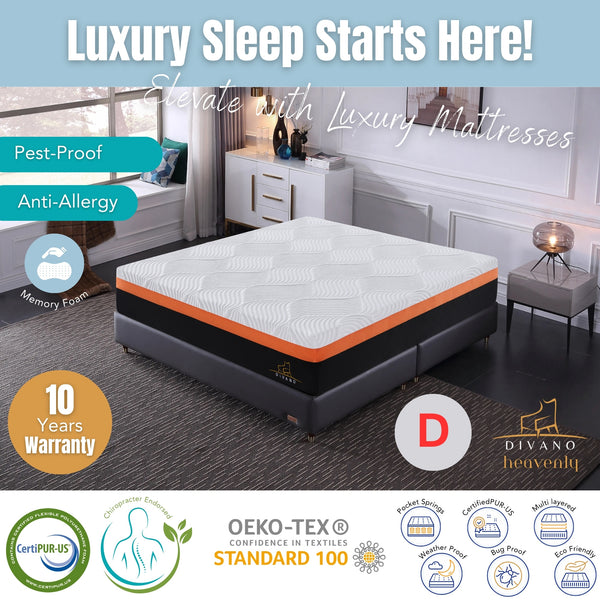 Heavenly Memory Foam Mattress Double 