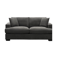 Hecate 2 Seater Fabric Sofa Lounge Dark Grey