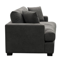 Hecate 2 Seater Fabric Sofa Lounge Dark Grey
